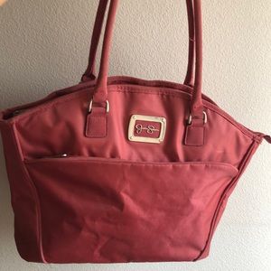 !MOVING SALE! Jessica Simpson tote bag | dark pink / salmon